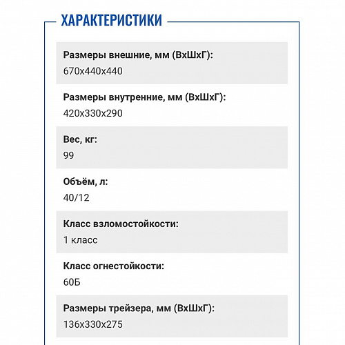 Огневзломостойкий сейф &amp;quot;VALBERG ГАРАНТ 67Т&amp;quot; EL 